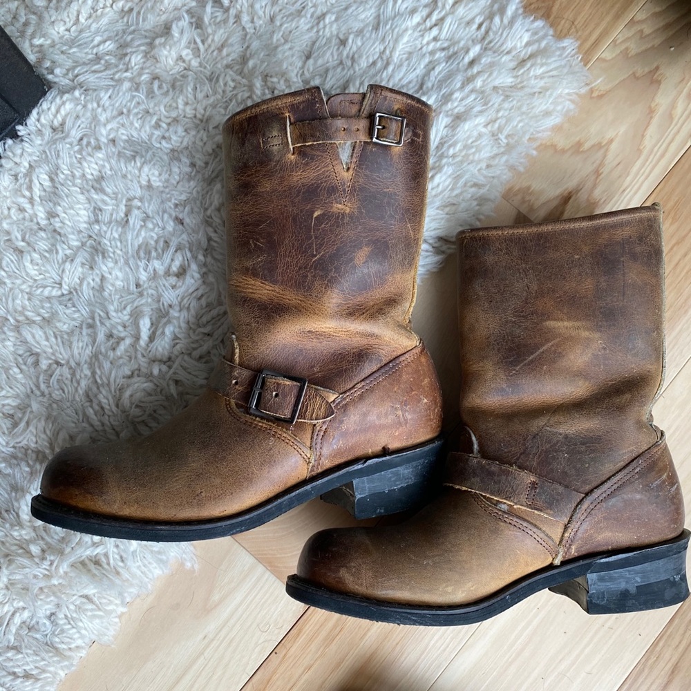 Frye Engineer 12r Shearling-lined Boot